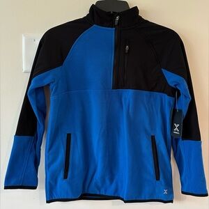 Xersion Boys Blue/Black Fleece Quarter Zip Pull Over Jacket NWT Various …